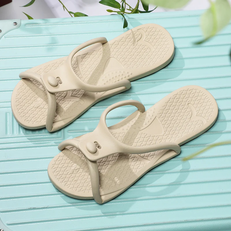New Models Wholesale High Quality Travel Folding Slippers Fashion Design Eva Young Light Weight Women Portable Flip Flops
