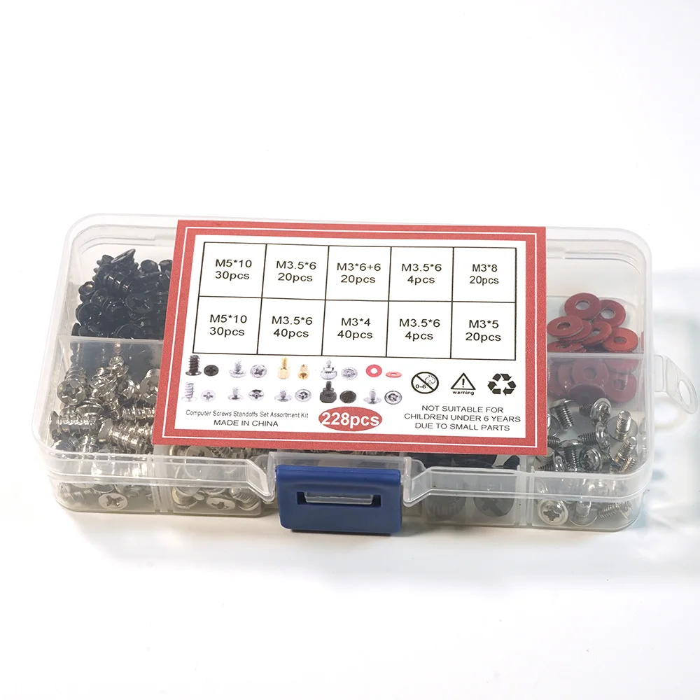 PC Computer Screws Standoffs Set Kit and M3 Standoff and Screw for M3 Drives for Computer Case SSD Motherboard Fan Power Graph