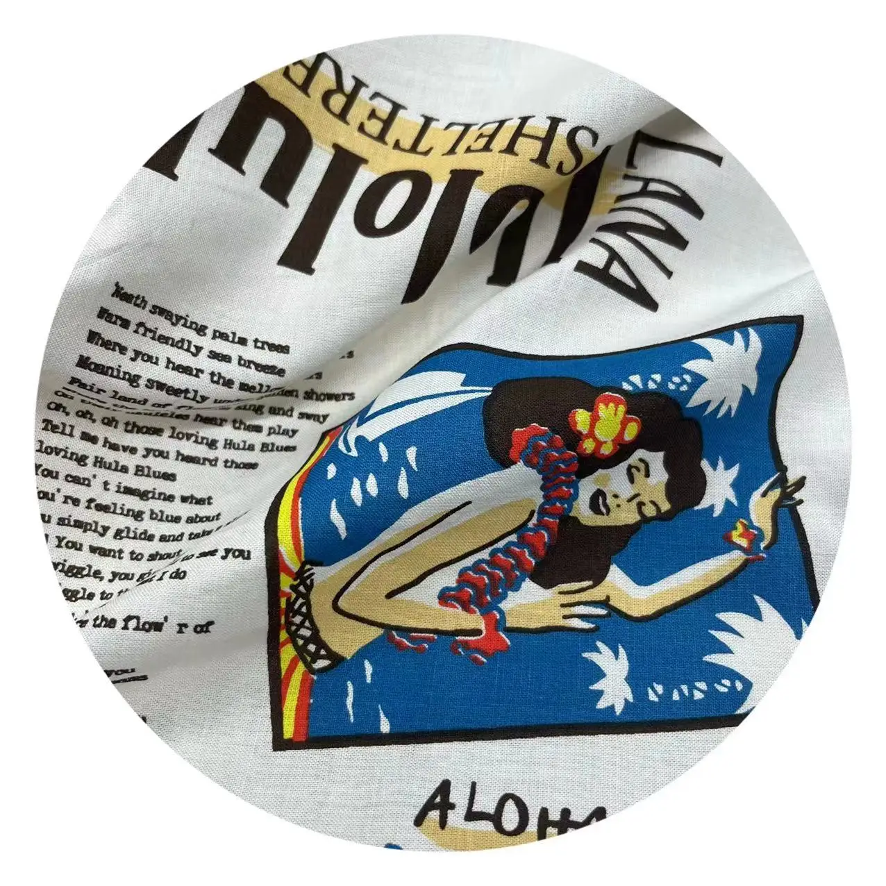 words printed sexy beauty printing viscose linen printed fabric for women dress skirts