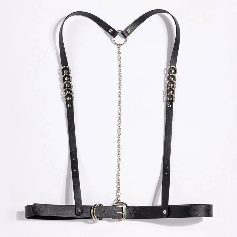 Metal Square Bucklewomens Harness Shirt Belts Simple Leather Harness Belt Female Fashion Belt With Strap