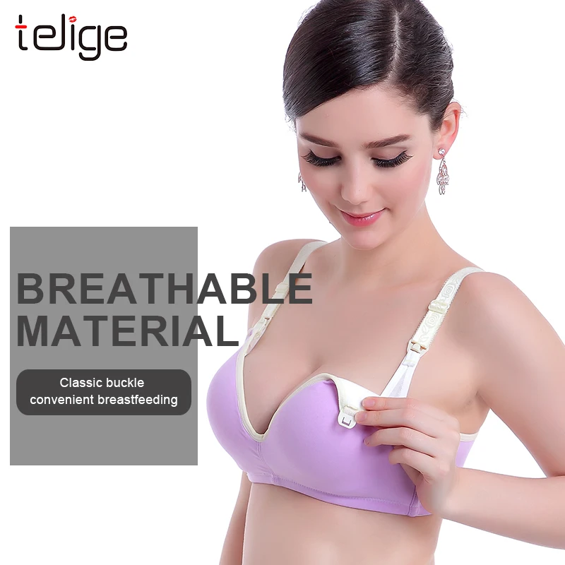 
Full cup lightly padded wirefree maternity nursing clothing Bra for pregnancy women 