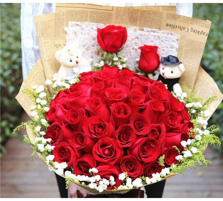 
45sheets/Bag 50*70cm Wholesale Nice English Newspapers Design Printed Flower Wrapping Kraft Paper 