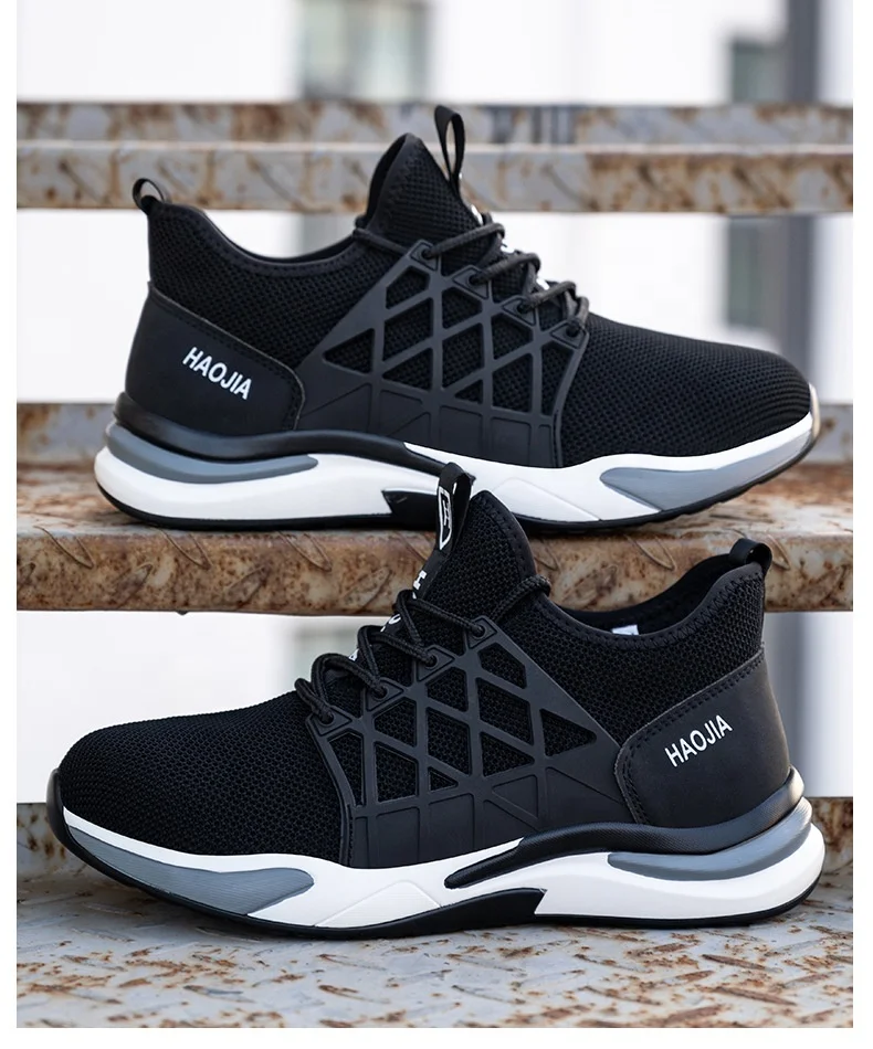 Hot Selling Industrial Protective Fashion Breathable Work Boot Casual Trainers Steel Toe Sneaker Safety Shoes for Men
