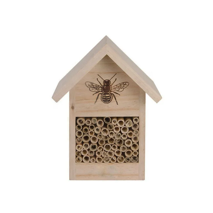 Wholesale craft gift product bird house nest aviary natural custom outdoor wood insect house bee cage house