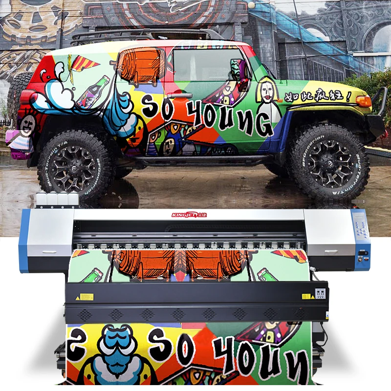larger format inkjet car sticker 2.5m 3.2meters dual dx5 eco solvent printer for wall mural