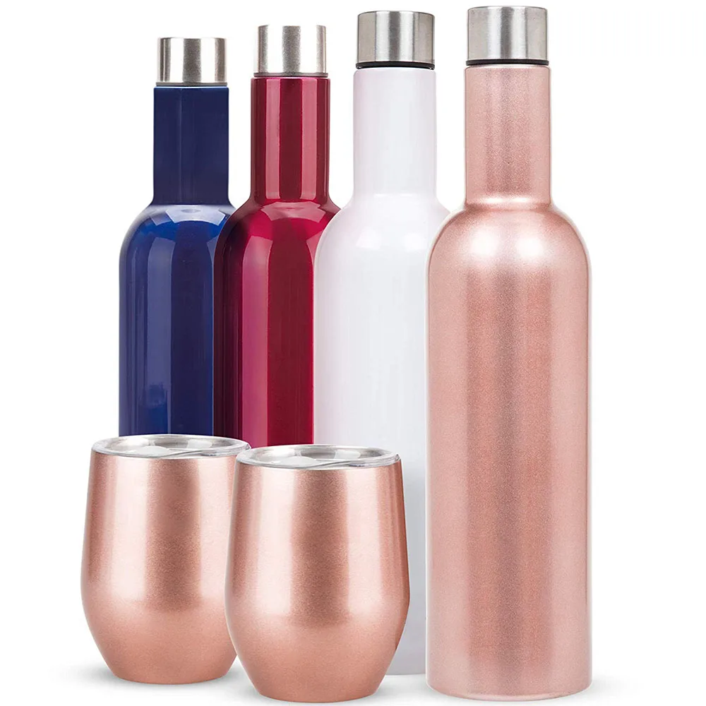 Factory Price Eco Friendly  Insulator And Water Bottle Set Wine Tumbler