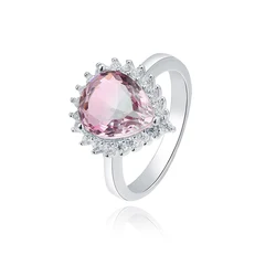 engagement 925 silver ring colorful stone ring jewelry