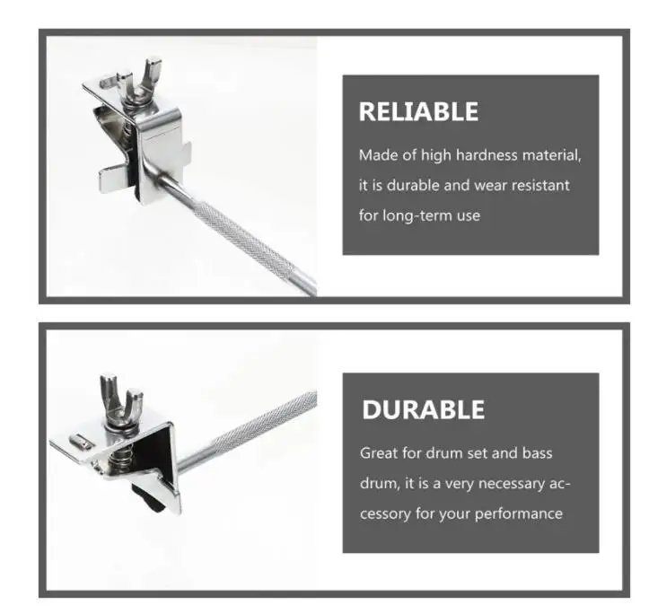 Cowbell Mounting Bracket Bass Drum Cowbell Clamps Holder Extension Clamps Holder for Drum Parts Cowbell