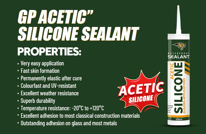 high quality 300ml general purpose acetic neutral quick dry glass waterproof silicone sealant