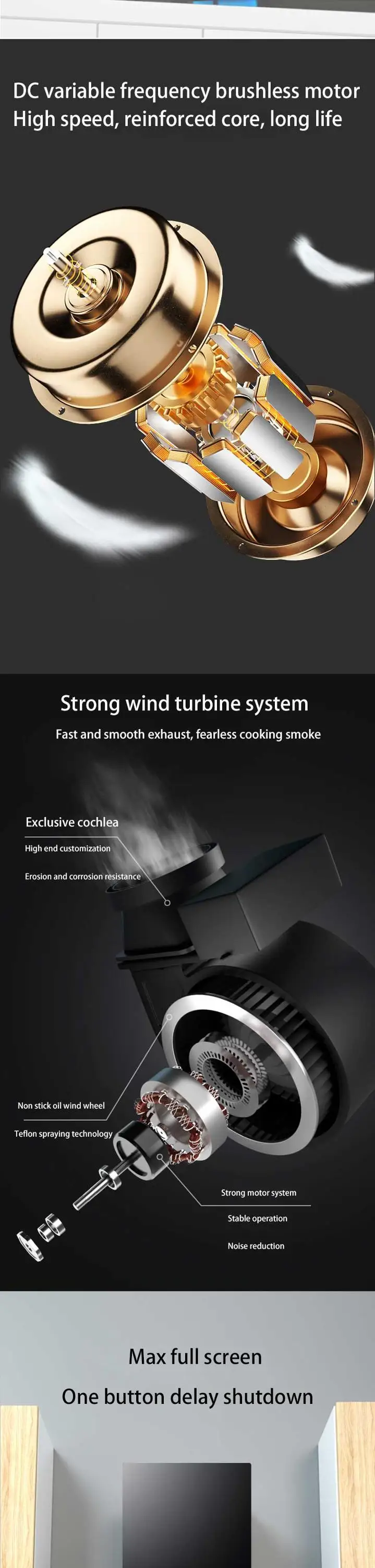 Super suction Range Hood Gas Stove Set Household Top Side Double Suction Pumping Unit