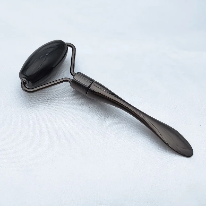 Wholesale Skin Massage Bian Stone Scrapping Black Obsidian Gua Sha Jade Roller