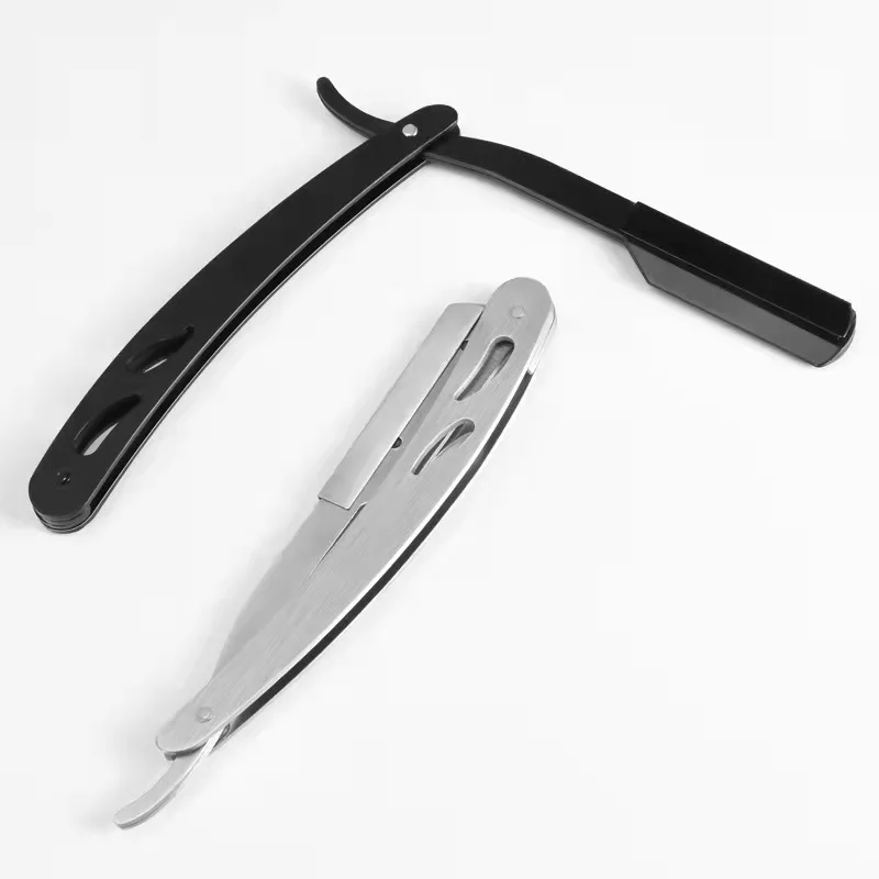 Folding Stainless Steel Straight Barber Edge Razor Folding Shaving Knife Straight Shaving Razor