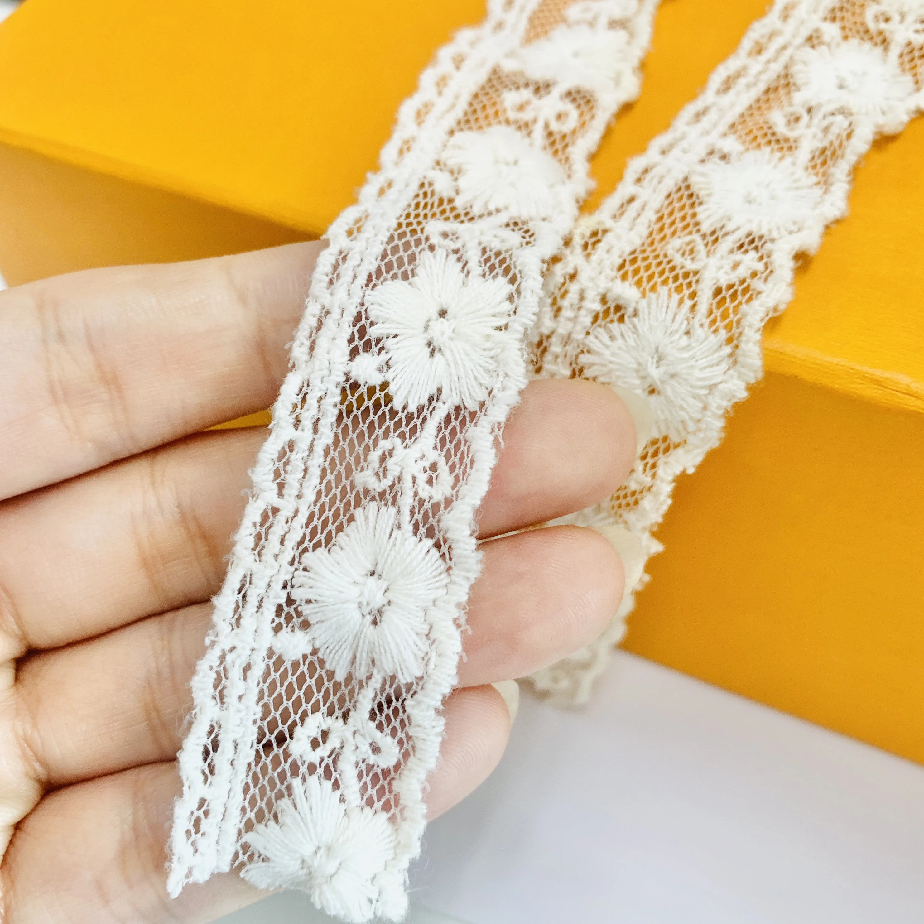 Wholesale 6cm wide Polyester Embroidery Picot tassel fringe Lace Trim Fabric for women Dress Skirt Sleeves Neckline