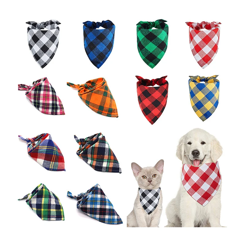 Wholesale Plain Printed Pet Scarf Custom Logo Pet Bib Scarf Triangle Dog Bandana