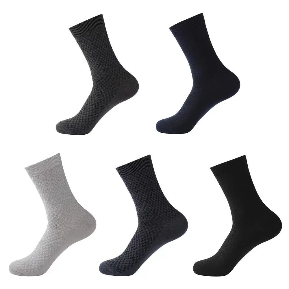 Оптовая продажа, брендовая упаковка с логотипом на заказ, мужские удобные повседневные бамбуковые носки, унисекс, несколько пакетов, 5/10 шт. в упаковке