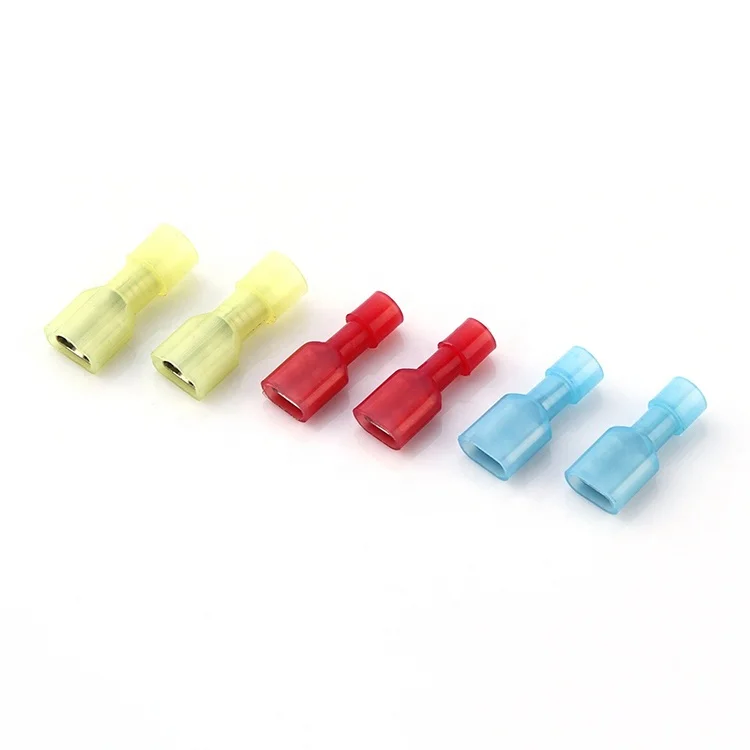 Hot sale 187 and 250 FDFN series spade shape fully insulated male and female lugs disconnects joint terminal