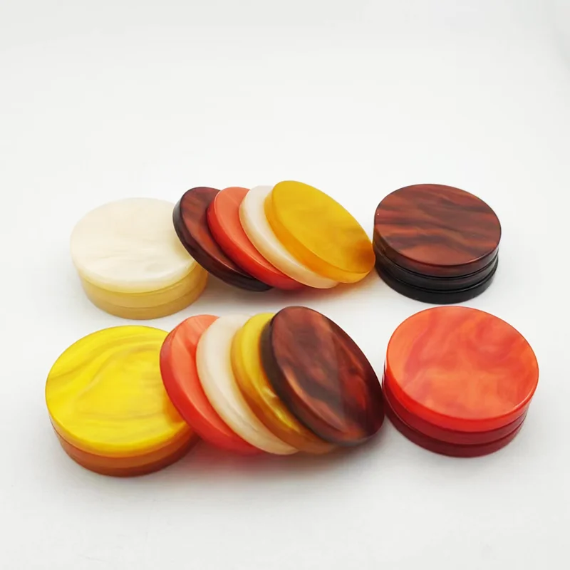 manufacturer customized personalized colored luxury marbled acrylic resin round edge board game backgammon checker chess pieces