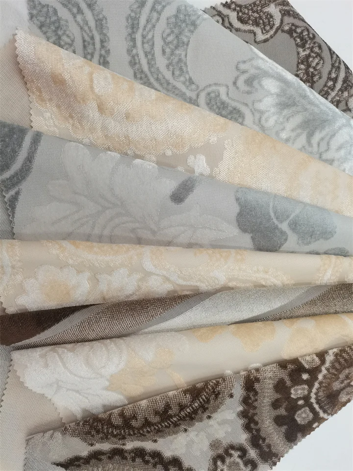 Hot new design custom velour fabric upholstery household Cut velvet