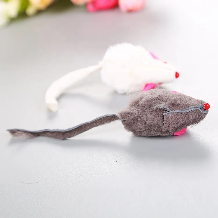 
Hefei SY Rabbit Fur False Mouse Pet Cat Toys Mini Funny Playing Toys For Cats Kitten 