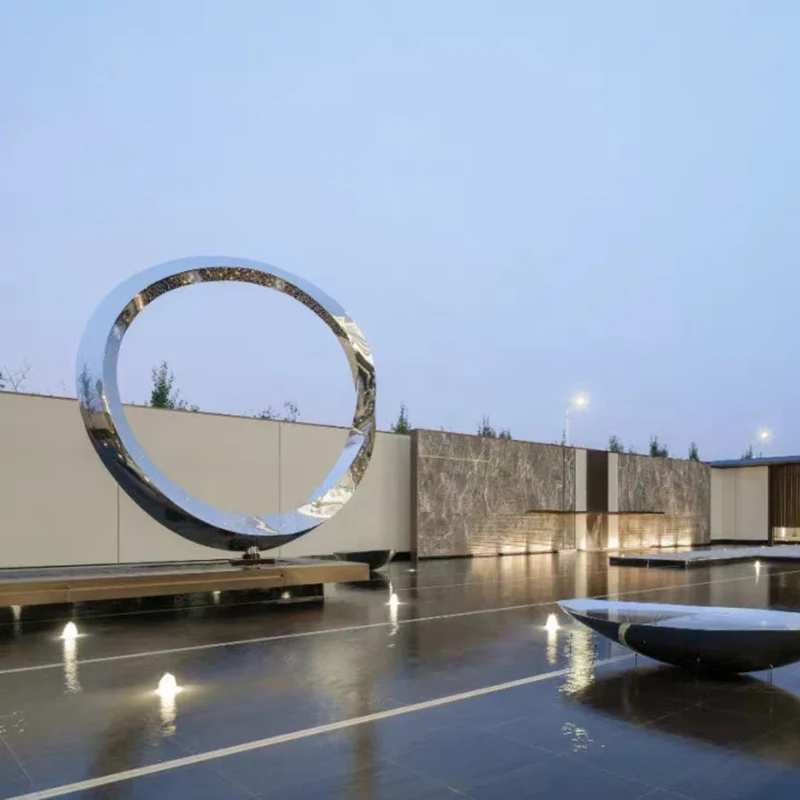 Custom Large Outdoor Abstract Metal Art Garden Decoration Stainless Steel Sculpture