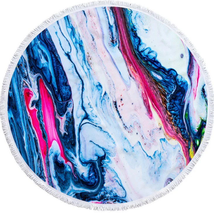 Colorful Quicksand Pattern Microfiber Shower Bath Towel Travel Blanket Swimming Cover