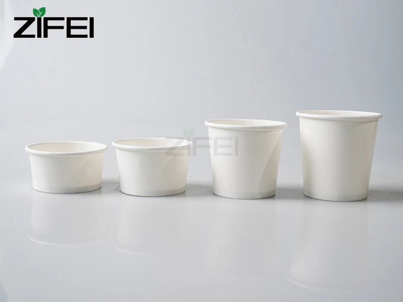 ZIFEI 1.5oz 2oz 3oz 4oz wholesale custom printed personal logo mini ice cream paper carton cups with lids