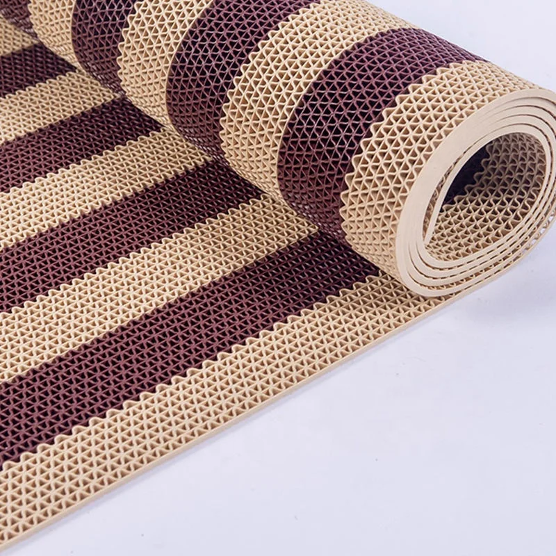 PVC Snake Flooring Hollow Hexagon Mat PVC S Type Anti-slip Water Proof Carpet Pvc s Mat in Roll