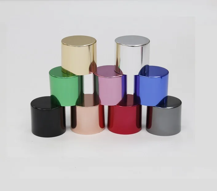 Colourful fea 15 zinc alloy zamak short magnetic spray acrylic marble luxury aluminum perfume cap