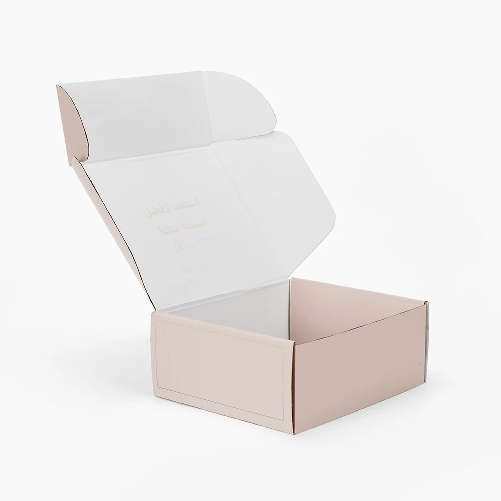 Biodegradable Pink Shipping Mailer Corrugated Paperboard Boxes Free Design Hair Package Paper Delivery Box For Small Business