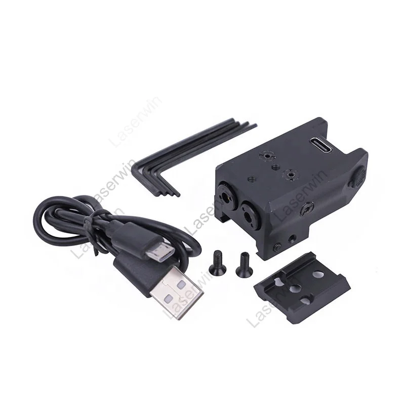 Sub-compact tactical dual laser Sight with Red green purple dot laser sight and green laser sight flashlight combo