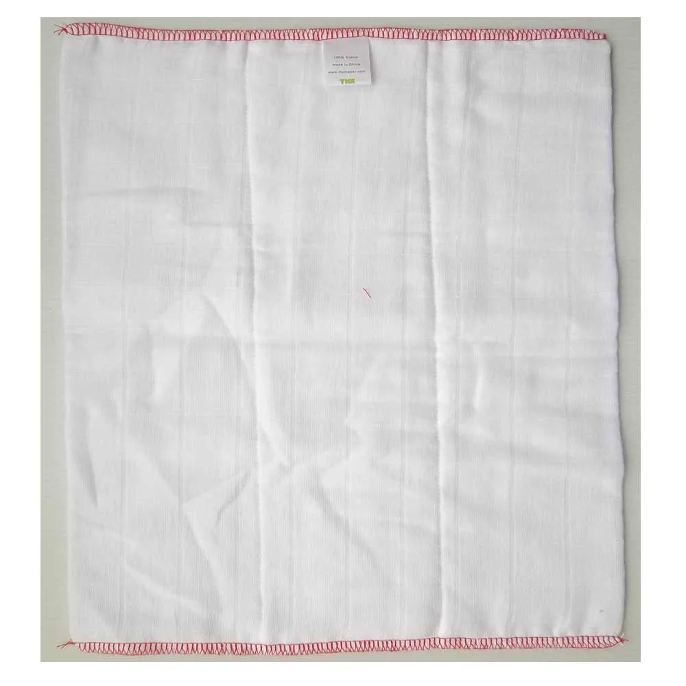 Soft and Absorbent Organic Cotton Bamboo Muslin Prefold Cloth Diaper