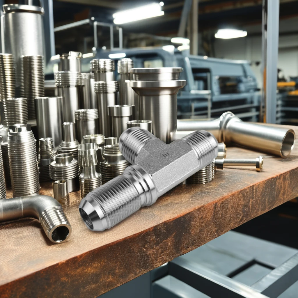 2704 Cost Effective OEM Hydraulic Fittings Carbon Steel Bulkhead Run Tee Stainless Steel Hydraulic Adapters Bushing Weld Box