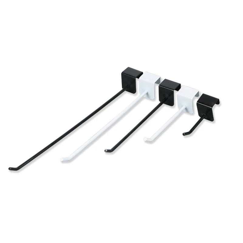 supermarket shelf metal display beam bar hook white or black color