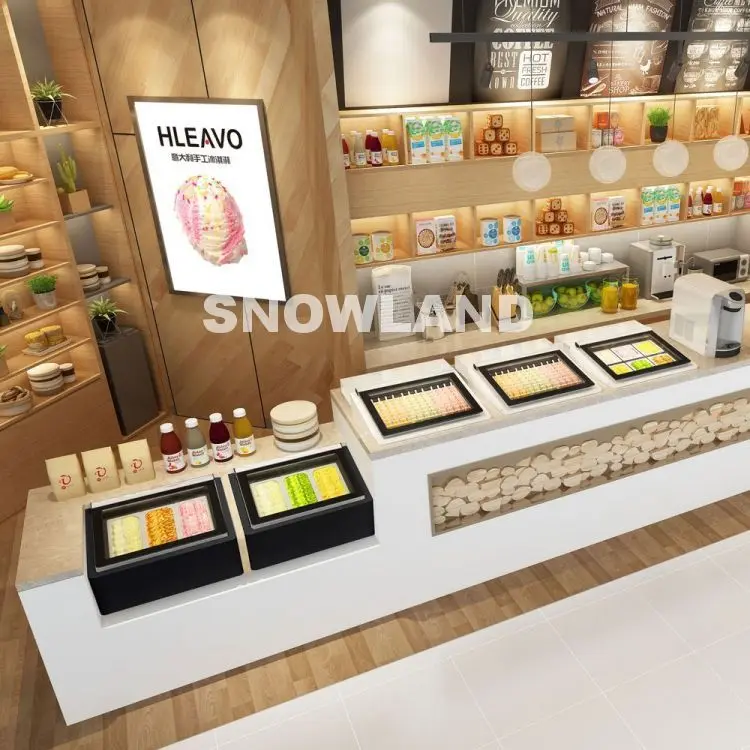 Small Countertop Ice Cream Display Freezer Showcase Dubai