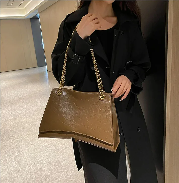Fashion senior sense retro simple hand bill of lading shoulder bag temperament female bag