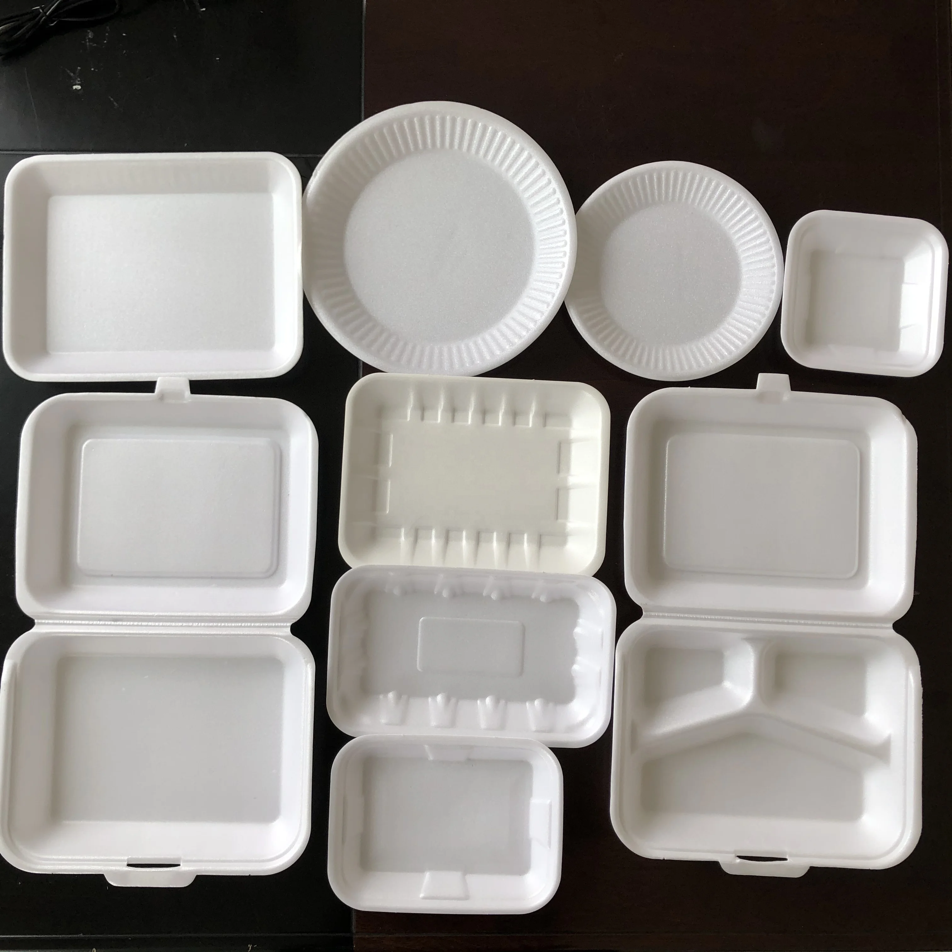 PS polystyrene foam plastic extruder making disposable plastic containers food box