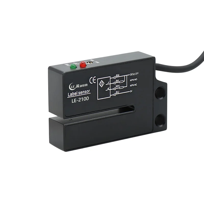 4-wires PNP Label Detection Photoelectric Fork Label Sensor for package machine