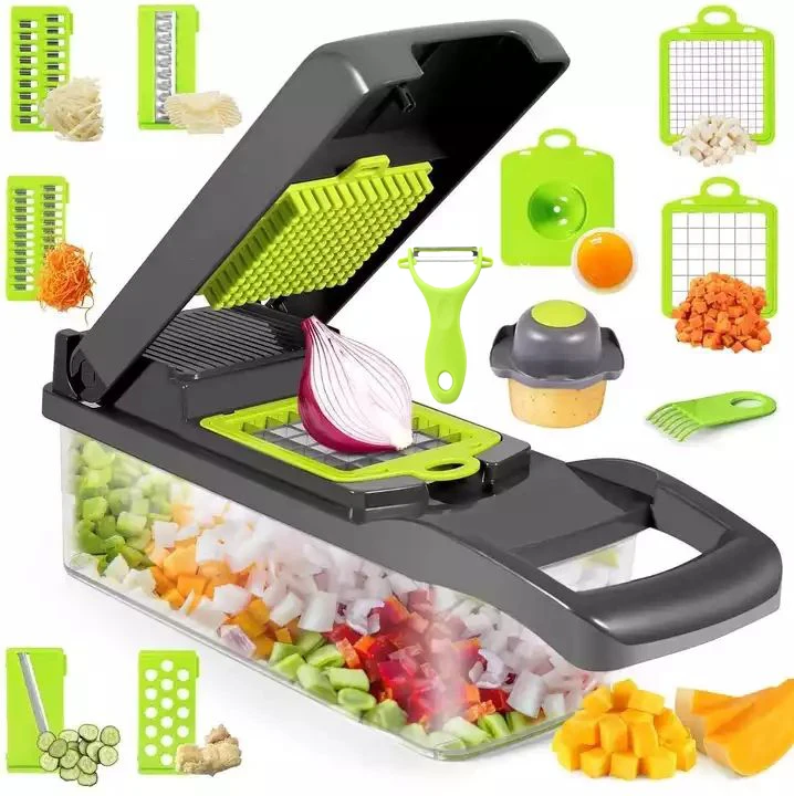 Hand Press Chopper Kitchen 6 In 1 Slicer Manual Multifunctional Vegetable And Fruit Cutter