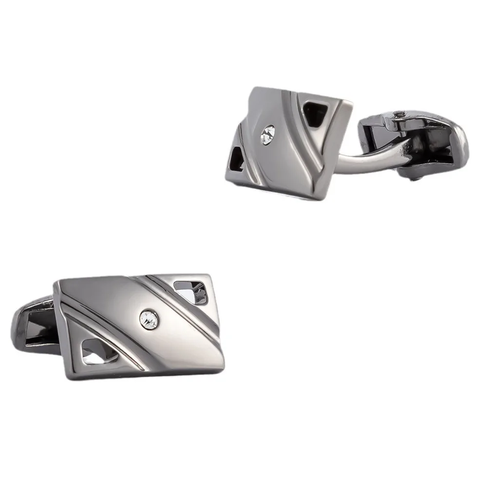 Stainless Steel Mother of Pearl Cufflink and Tie Clip Set Premium Jewelry for Men