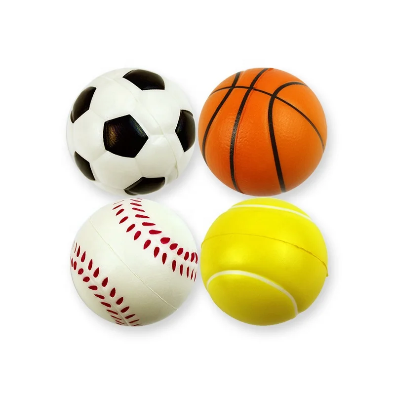 Bulk Cheap Custom Logo Printed Stress Ball Custom Football Basketball Soccer Baseball Tennis Stress Ball Toy