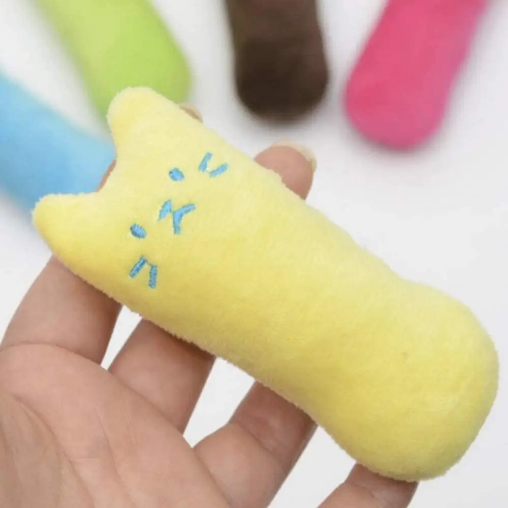 
Pet Kitten Claw Biting Chewing Teeth Grinding Mint Cat Catnip Toy Funny Interactive Training Catnip Plush Pillow Toy 