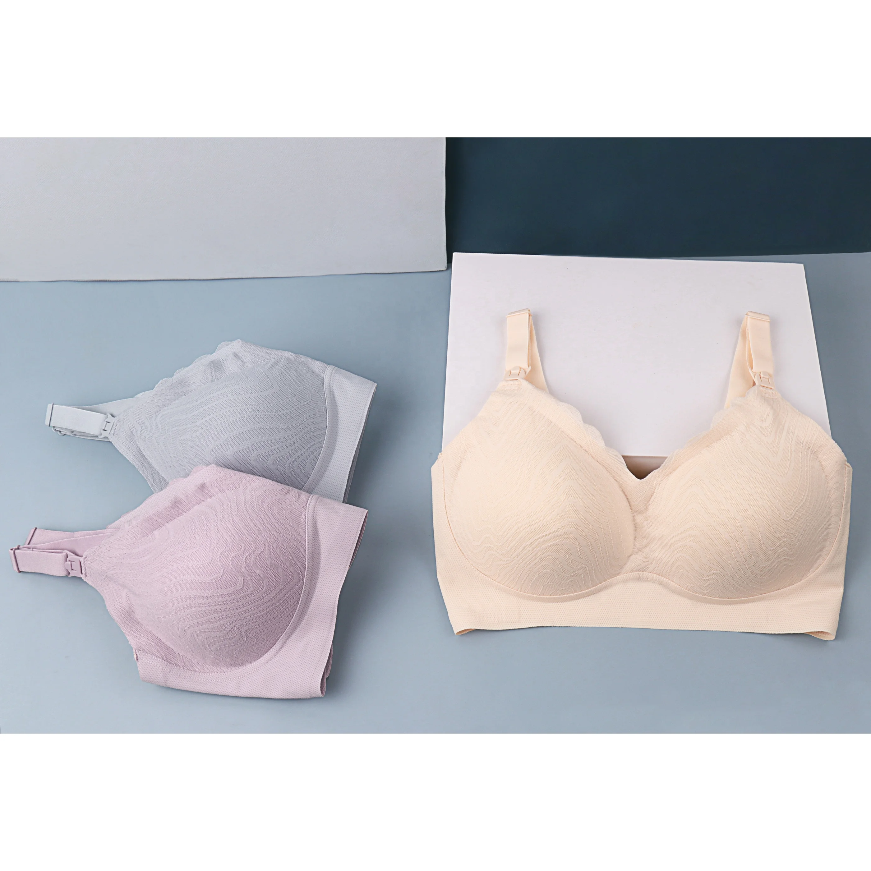 Maternity Women Feeding Underwear Clothes Adjusted-straps Lace Seamless Nursing Bra