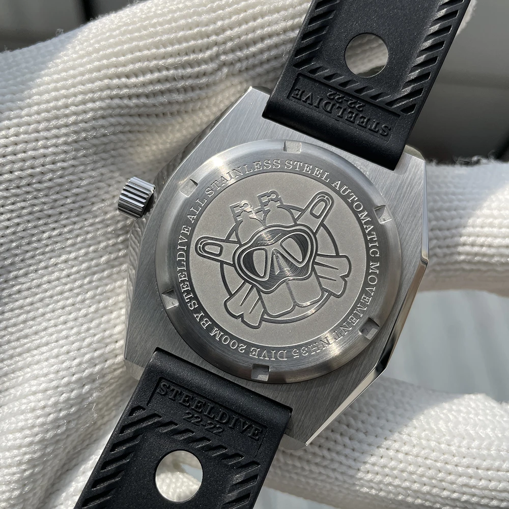 STEELDIVE бренд SD1963 новое поступление 42 мм корпус BGW9 светящийся керамический ободок 200 м водонепроницаемый NH35 автоматические мужские часы для дайвинга Reloj