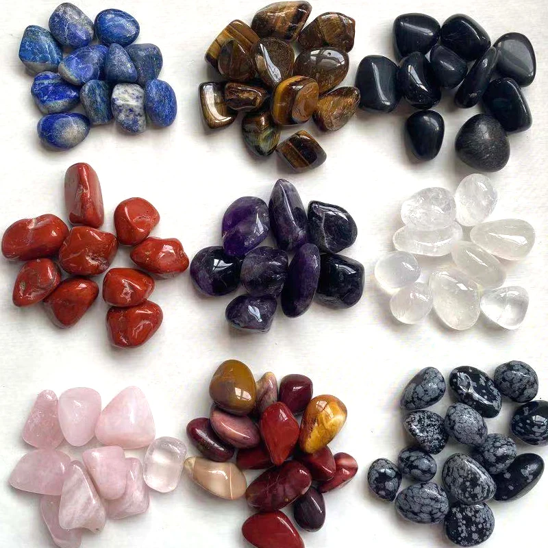 bulk wholesale chakra Crystal Gem stones Mixed Tumbled Stone Healing Reiki crystal tumble stone for home decoration