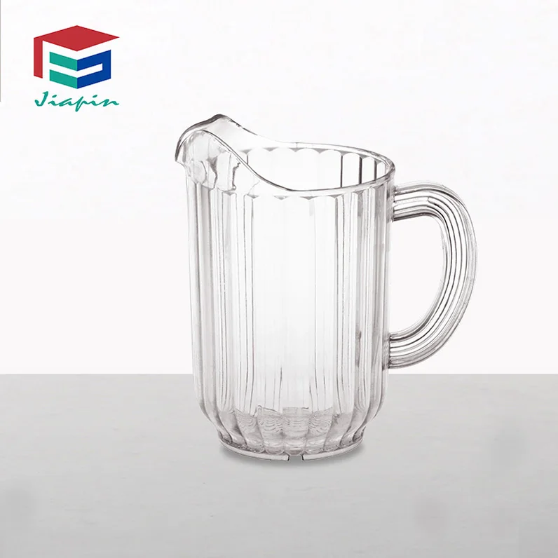 Plastic Jug Beer Bar 60oz Plastic Beer Jug  Ice Lip Unbreakable Polycarbonate 1.8L Beer Pitcher