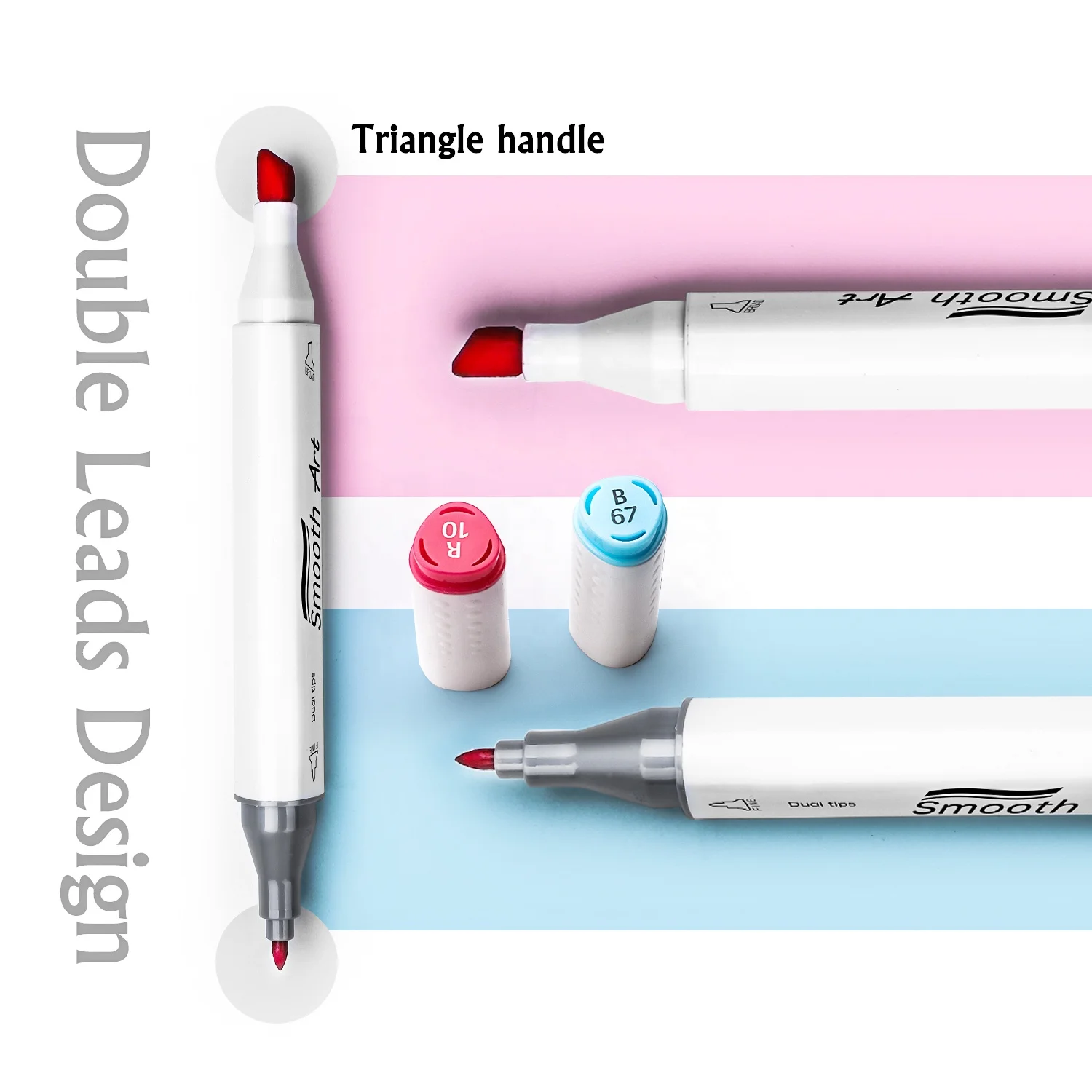 New Min 12 Max 200 colors dual twin tips double headed ended non-alcoholic/alcohol art drawing marker pens set with fabric bag