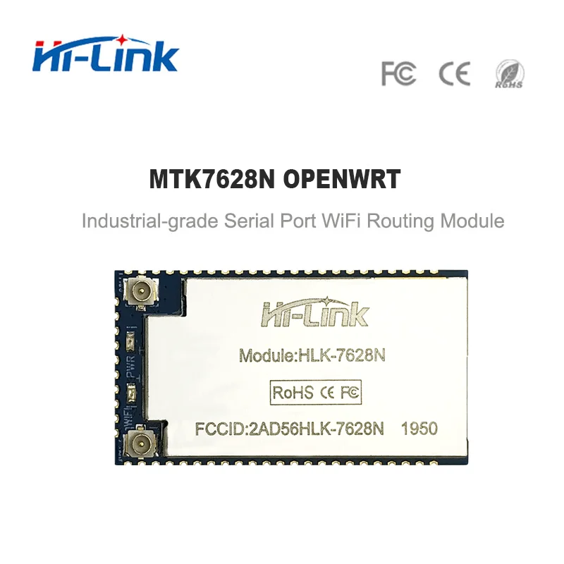 Hi-Link 2.4G MT7628NN Openwrt UART to Ethernet WiFi Router Gateway Wireless Module HLK-7628N 128MB RAM/32MB FLASH  3.3V LAN WAN