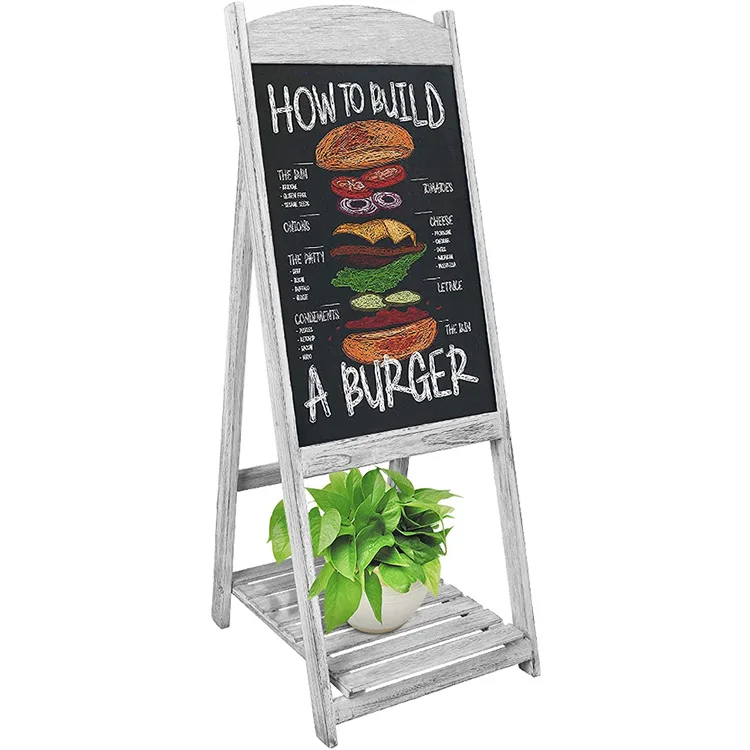 Magnetic blackboard wooden message board for restaurant wedding reception message
