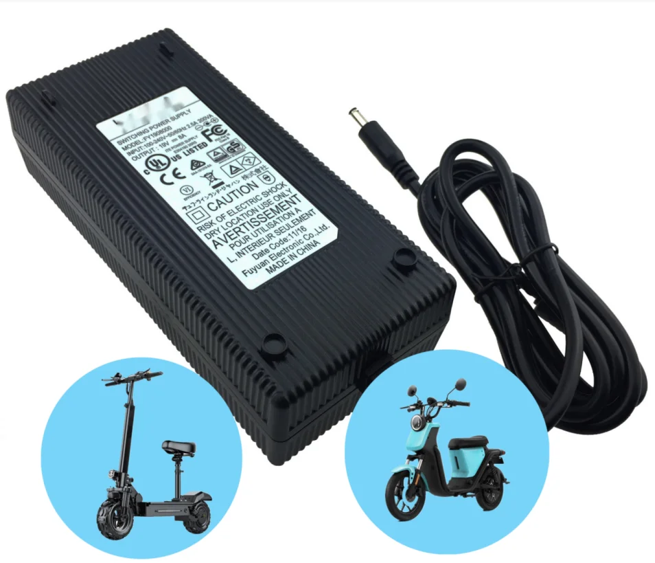 U1, FCC, cUl, GS, PSE,KC listed RCA 8mm plug scooter li-ion battery charger 4A 42V Electric bike battery charger