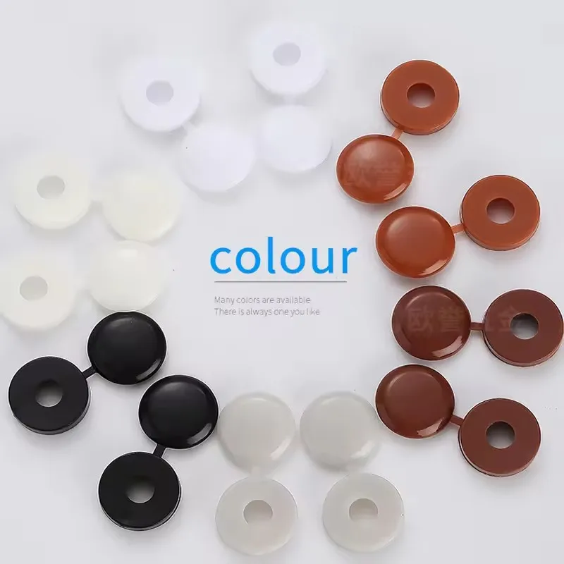 Plastic Hinged Screw Cover Plastic Flip Screw Cap Fold Snap Screw Covers